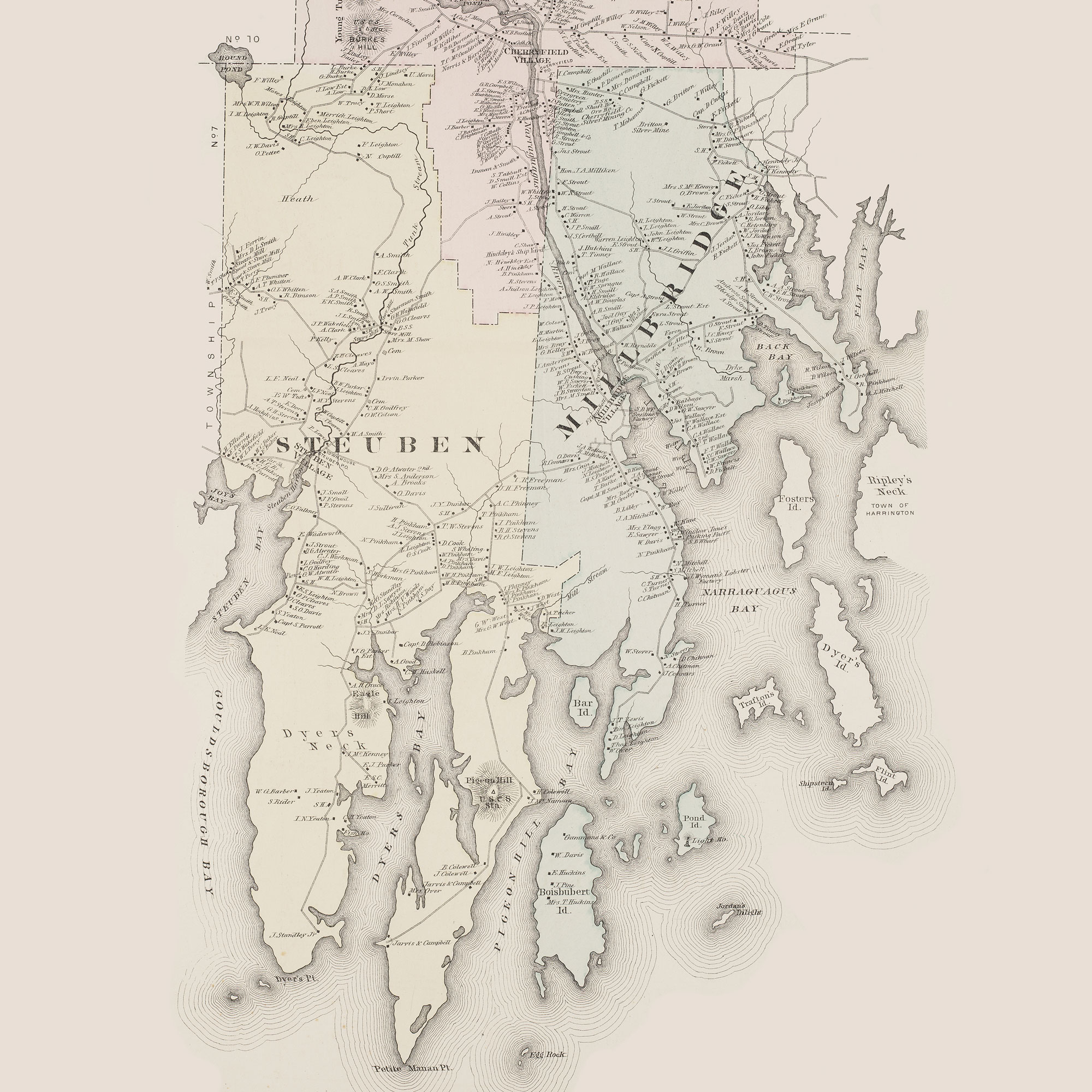 Colby Maine Atlas Map of 1881